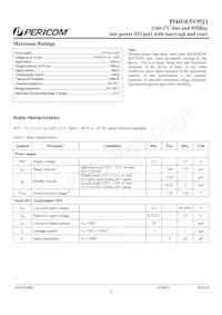PI4IOE5V9521XTEX Datasheet Page 3