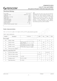 PI4IOE5V9522UEX Datasheet Page 3