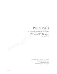 PI7C8154BNAE Datasheet Cover