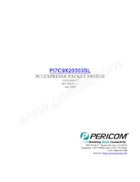 PI7C9X20303SLCFDEX Datasheet Copertura