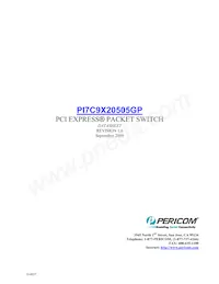 PI7C9X20505GPBEVB Datasheet Copertura