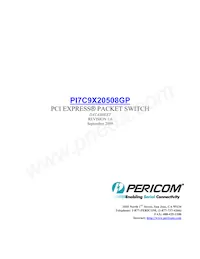 PI7C9X20508GPBNDE數據表 封面