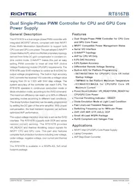 RT8167BGQW Datasheet Copertura