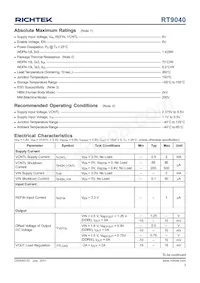 RT9040GQW(2) Datasheet Page 3