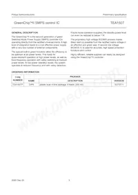 TEA1507P/N1 Datasheet Page 3