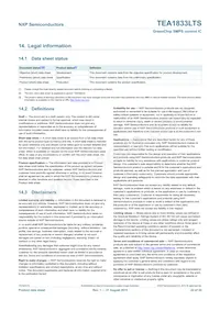 TEA1833TS/1X Datasheet Pagina 22