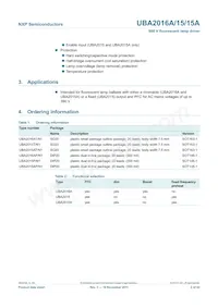 UBA2016AP/1 Datasheet Page 2