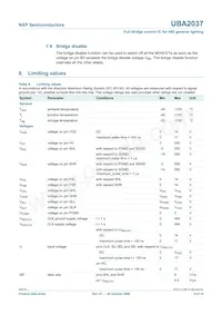 UBA2037TS/N1 Datasheet Pagina 6