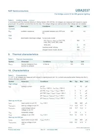 UBA2037TS/N1 Datasheet Pagina 7