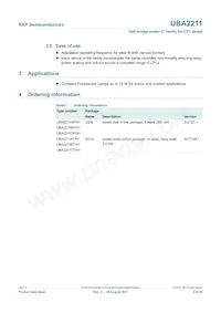 UBA2211CP/N1 Datasheet Page 2