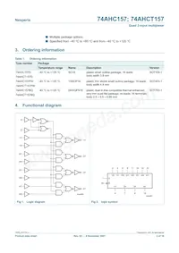 74AHCT157D Datasheet Page 2