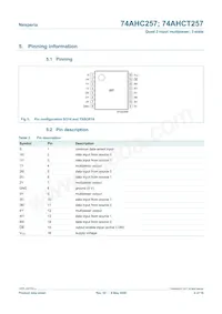 74AHCT257PW Datasheet Page 4