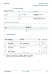74CBTLV3245PW Datasheet Page 3