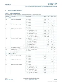 74HC137DB Datasheet Pagina 6