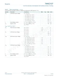 74HC137DB Datasheet Page 7