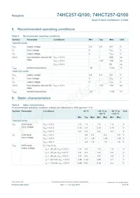 74HC257PW-Q100J Datasheet Page 5