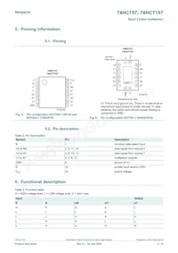 74HCT157PW Datasheet Page 3