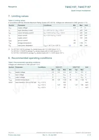 74HCT157PW Datasheet Page 4