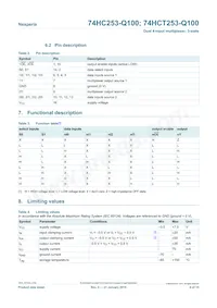 74HCT253D-Q100 Datasheet Page 4
