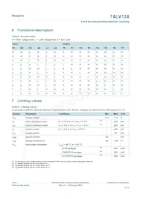 74LV138PW/AUJ Datasheet Page 4