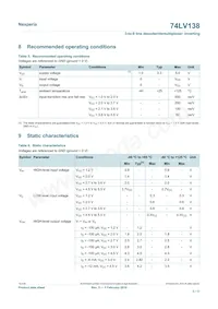 74LV138PW/AUJ Datasheet Page 5