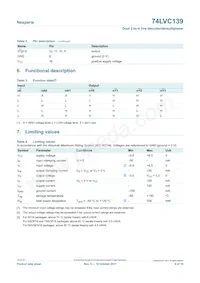 74LVC139PW/AUJ數據表 頁面 4