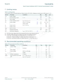 74LVC257APW/AUJ Datasheet Page 4