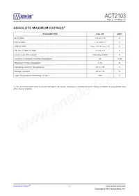 ACT2103YH-T Datasheet Page 3