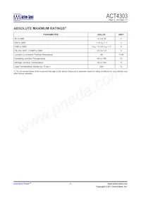 ACT4303YH-T Datasheet Pagina 3