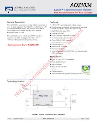 AOZ1034PI Datasheet Cover