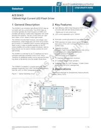 AS3643-ZWLT Datasheet Page 2