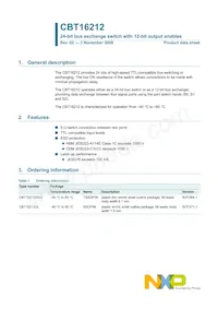 CBT16212DL Datasheet Pagina 2