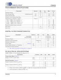 CS8420-DSZR Datasheet Page 7