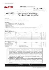 LA42032-E Datasheet Cover