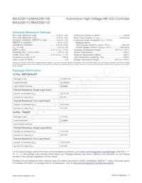 MAX25611AATC/VY+ Datasheet Page 2