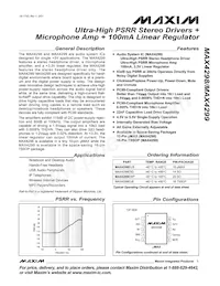 MAX4299EWP+T Datenblatt Cover