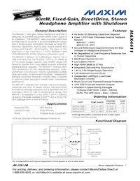 MAX4411ETP+TG24 Datenblatt Cover