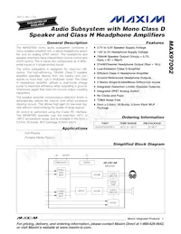 MAX97002EWP+T Datasheet Cover
