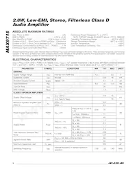 MAX9715EUE+T Datasheet Page 2