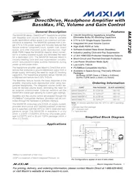 MAX9726AETP+T Datasheet Cover