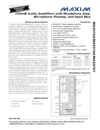 MAX9767ETJ+T Datenblatt Cover