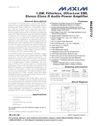 MAX9773EBP+TG45 Datenblatt Cover