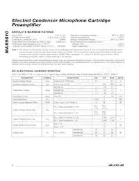 MAX9810CEBS+T Datasheet Page 2