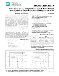 MAX9812LEXT+T Datasheet Cover
