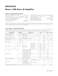 MAX98304CEWL+T Datasheet Page 2