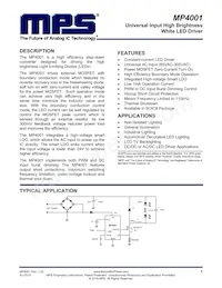 MP4001DS-LF Datasheet Cover