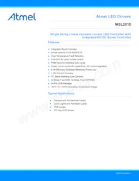 MSL2010-IN Datasheet Cover