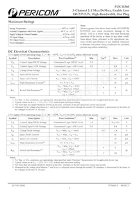 PI3CH360LEX Datasheet Page 2