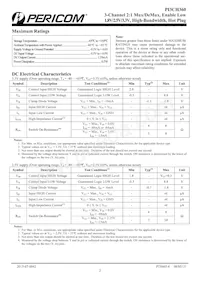 PI3CH360LEX數據表 頁面 2