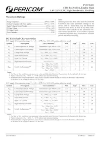 PI3CH401ZHEX Datasheet Page 2